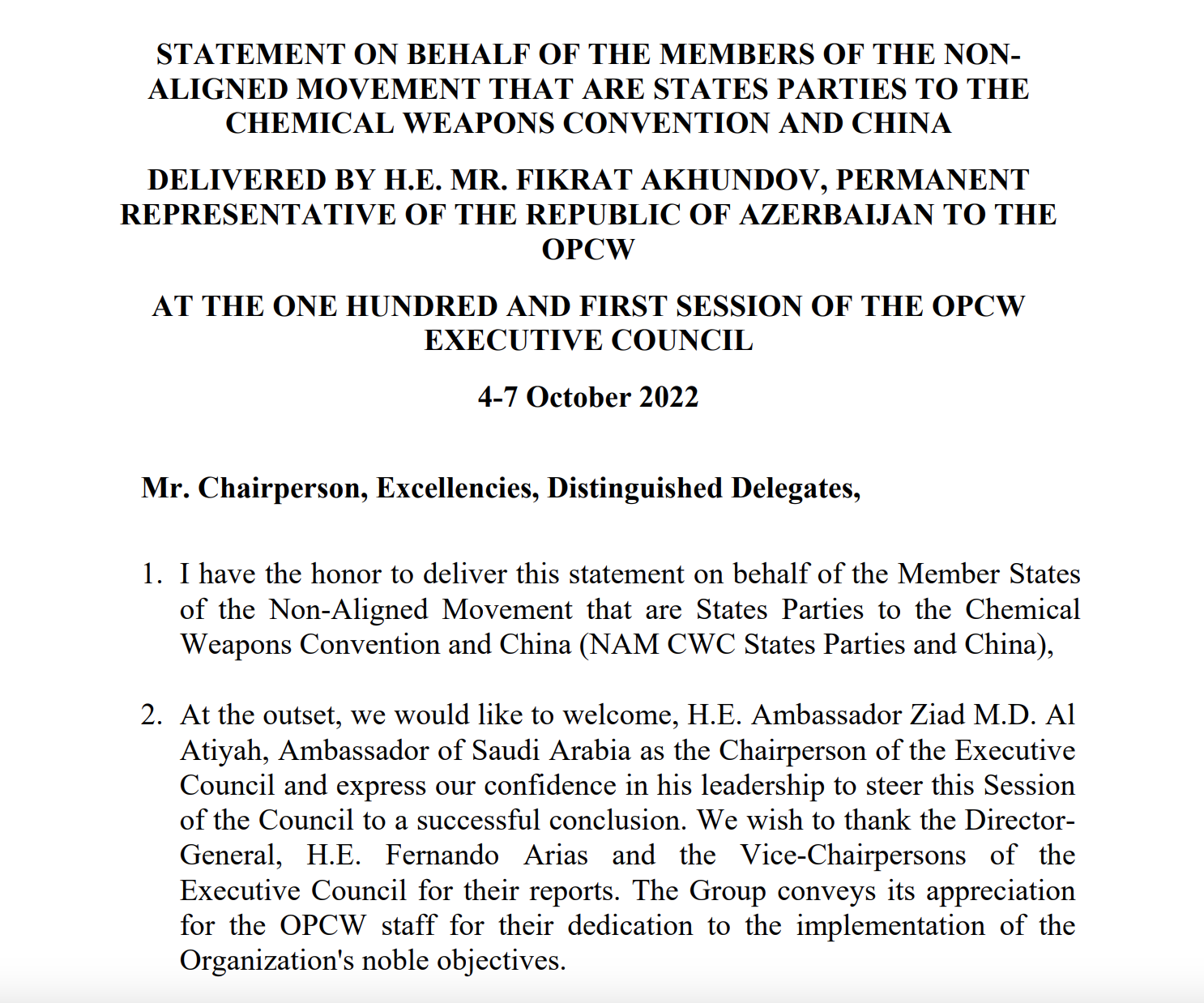 EC-101 Summary Report – CWC Coalition